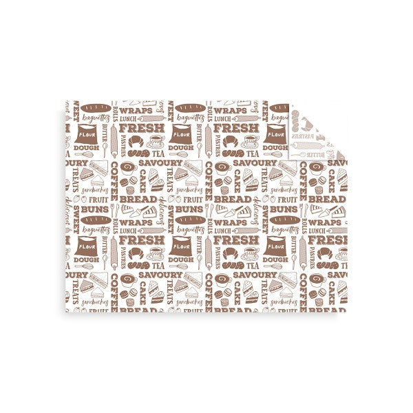 Vegware 400 x 300mm white greaseproof sheet - Bakery