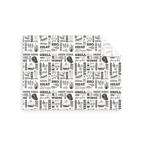 Vegware 400 x 300mm white greaseproof sheet - Grill