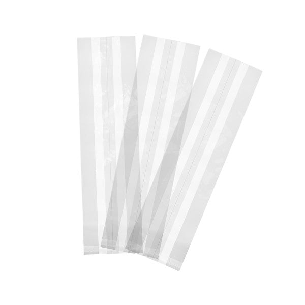 Vegware 100 x 50 x 350mm clear NatureFlex baguette bag