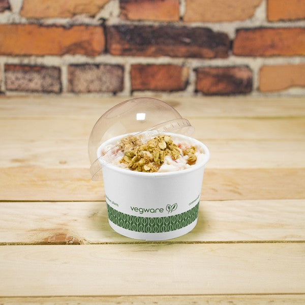 Vegware 90-Series dome PLA cold lid
