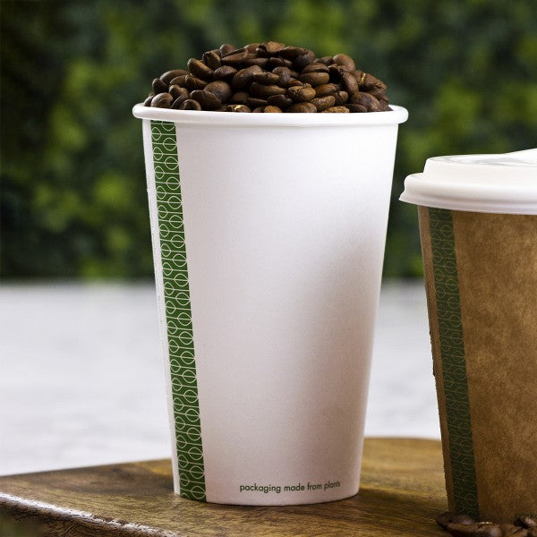 Vegware 16oz / 500ml white hot cup, 89-Series