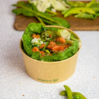 Vegware 34oz / 1000ml round kraft food container, 150-Series