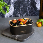 Vegware 34oz / 1000ml rectangular black food container