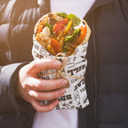 Vegware 400 x 300mm white greaseproof sheet - Grill