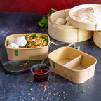 Vegware Rectangular kraft container insert (fits 24-34oz bases)
