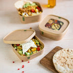 Vegware 25oz / 780ml square kraft  food container