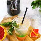 Vegware Highball black 6mm paper straw, 7.8in / 200mm