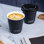 Vegware 10oz / 320ml black double wall hot cup, 89-Series