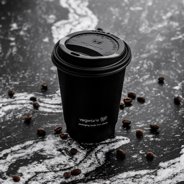Vegware 12oz / 360ml black double wall cup, 89-Series