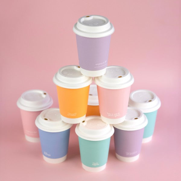 Vegware 12oz / 360ml Feel Good double wall hot cup, 89-Series