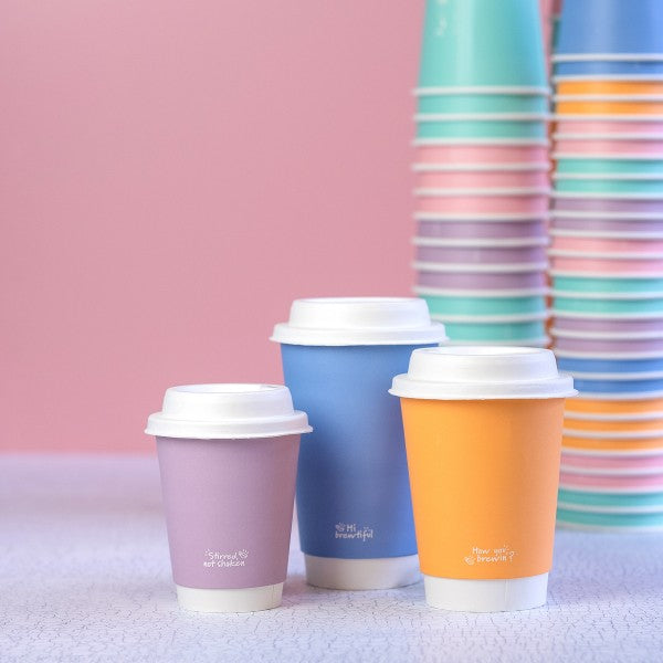Vegware 16oz / 500ml Feel Good double wall hot cup, 89-Series