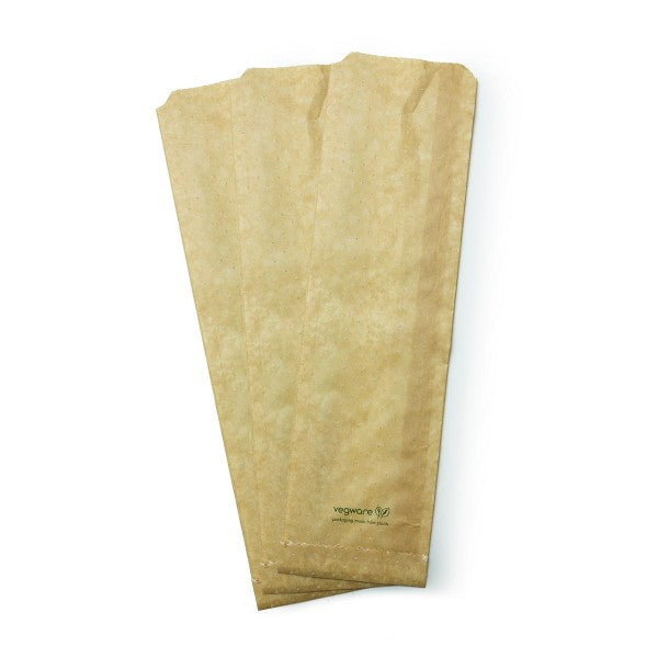Vegware 4 x 2 x 14in / 100 x 50 x 355mm Therma paper bag