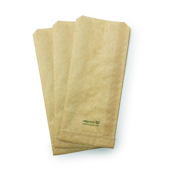 Vegware 5 x 2 x 11.5in / 125 x 50 x 290mm Therma paper bag