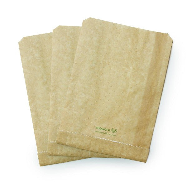 Vegware 6.5 x 3 x 9in / 160 x 65 x 235mm Therma paper bag
