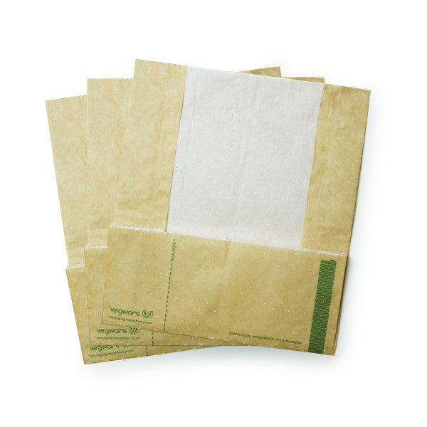 Vegware 8 x 2 x 9in / 205 x 50 x 230mm Therma paper pouch