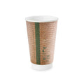 Vegware 16oz / 500ml brown kraft double wall hot cup, 89-Series