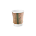 Vegware 8oz / 250ml brown kraft double wall hot cup, 79-Series