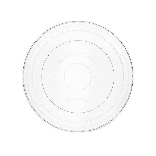 Vegware 115-Series flat PLA cold lid