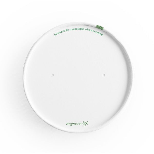 Vegware 90-Series flat paper hot lid