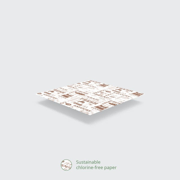 Vegware 400 x 300mm white greaseproof sheet - Bakery