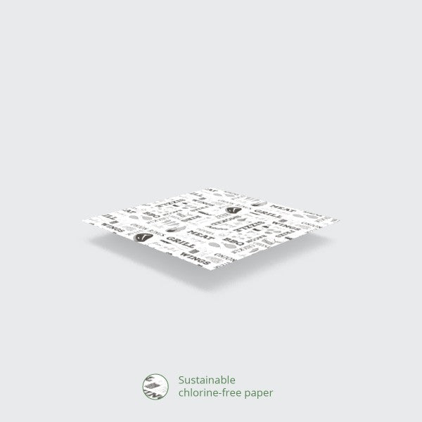 Vegware 400 x 300mm white greaseproof sheet - Grill