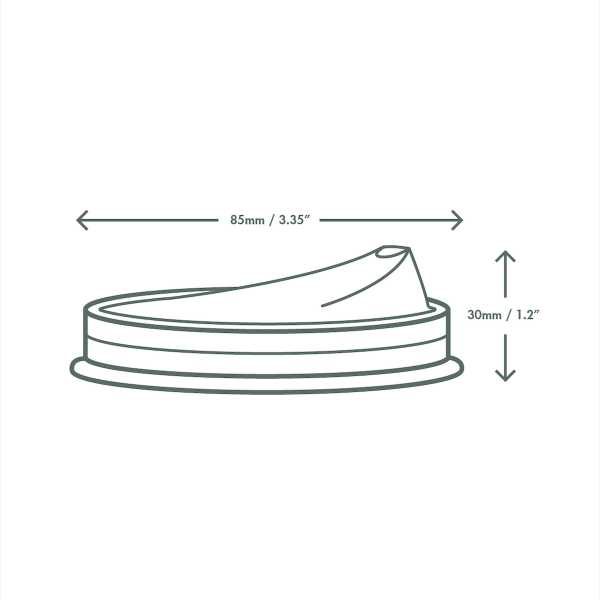 Vegware 79-Series black paper sipping lid