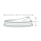 Vegware 89-Series black paper sipping lid