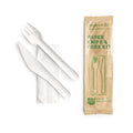 Vegware Compostable paper knife and fork kit