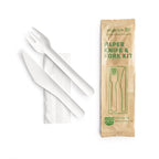 Vegware Compostable paper knife and fork kit
