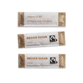 Vegware Fairtrade brown sugar sticks, compostable wrap